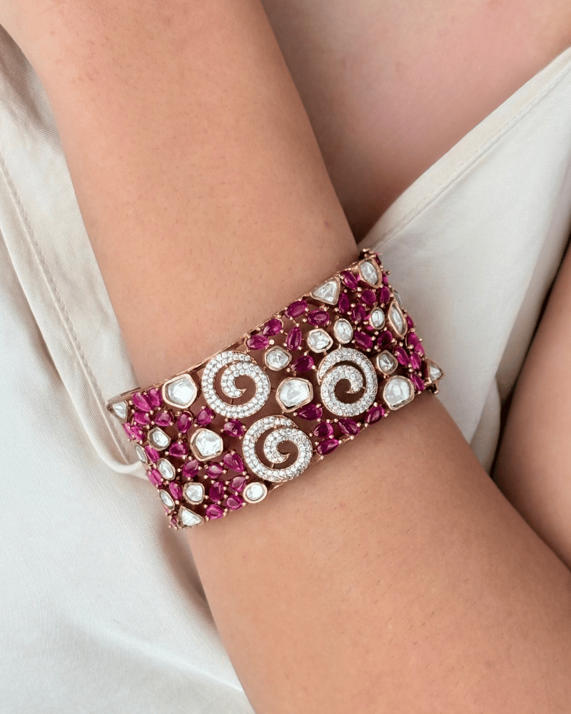 Polki Ruby Dynasty Cuff | Openable