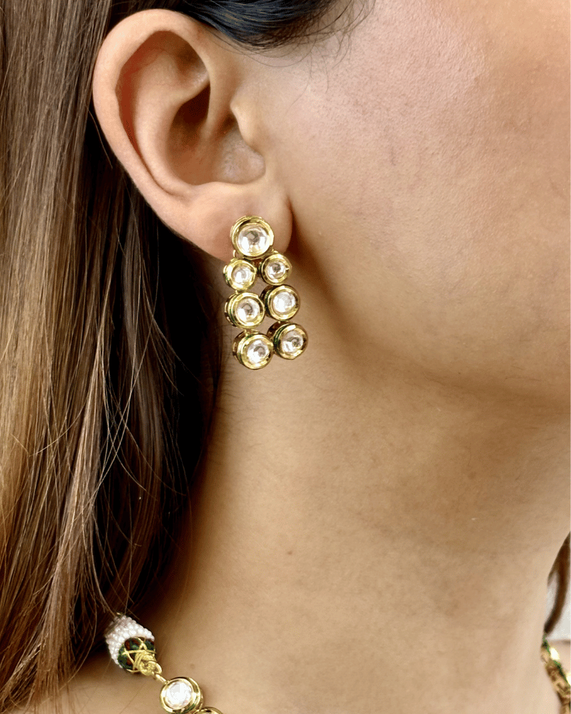 Rasiya Double Line Kundan Necklace