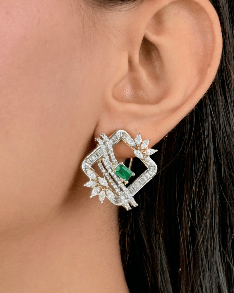 Imperial Frame Emerald Diamond Pendant | Big Size | Without Chain