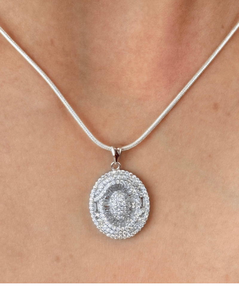 Dennis Diamond Pendant Set | Without Chain | 92.5 Silver Jewellery