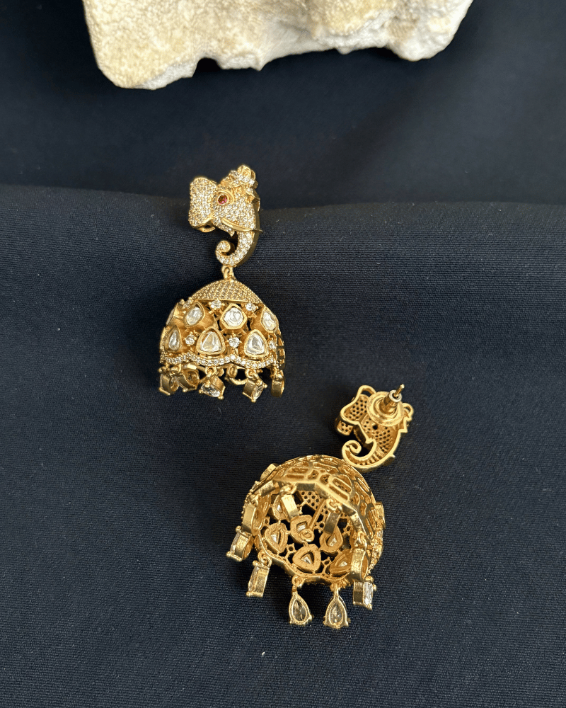 Gajraaj Polki Jhumkis