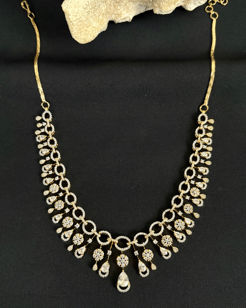 Glimmer Teardrop Diamond Necklace