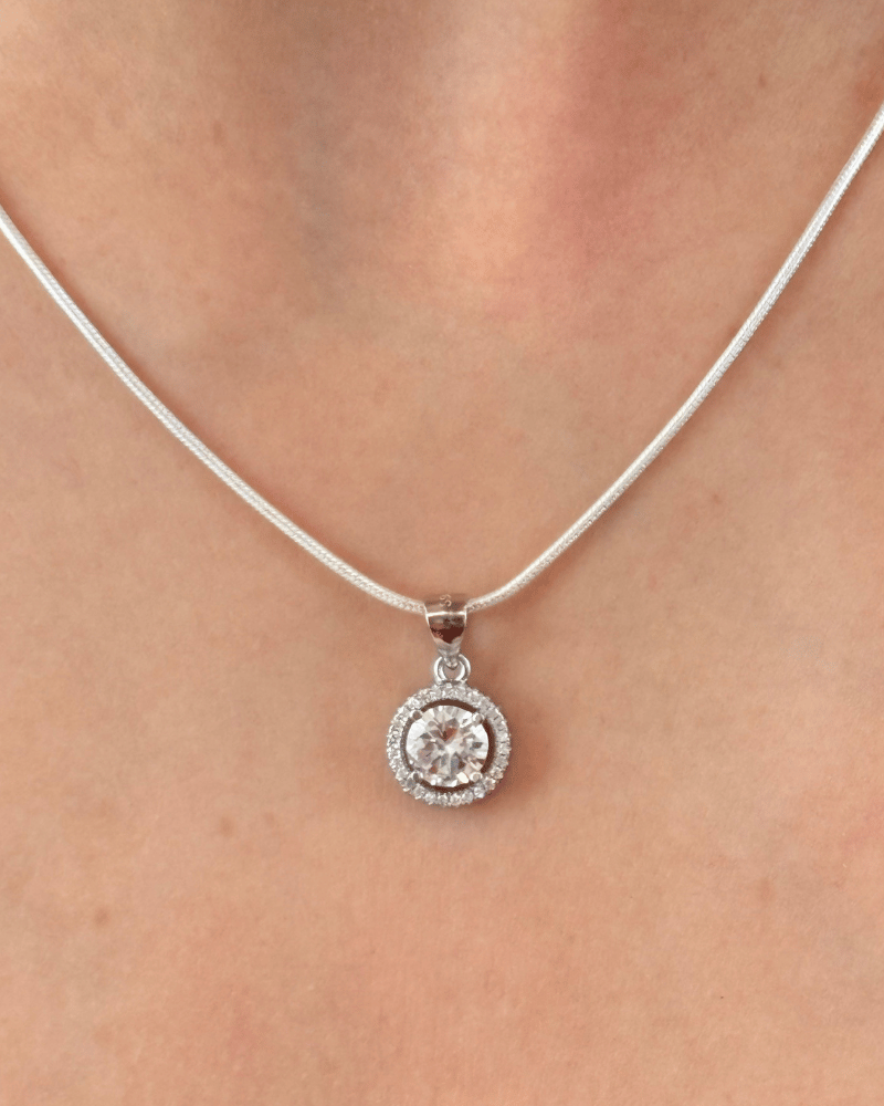 Valerisse Solitaire Pendant Set | Without Chain | 92.5 Silver Jewellery