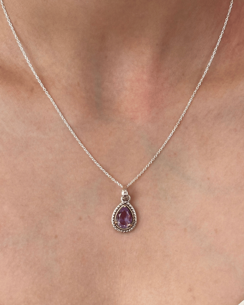 Violeth Pendant Set | With Chain | 92.5 Silver Jewellery