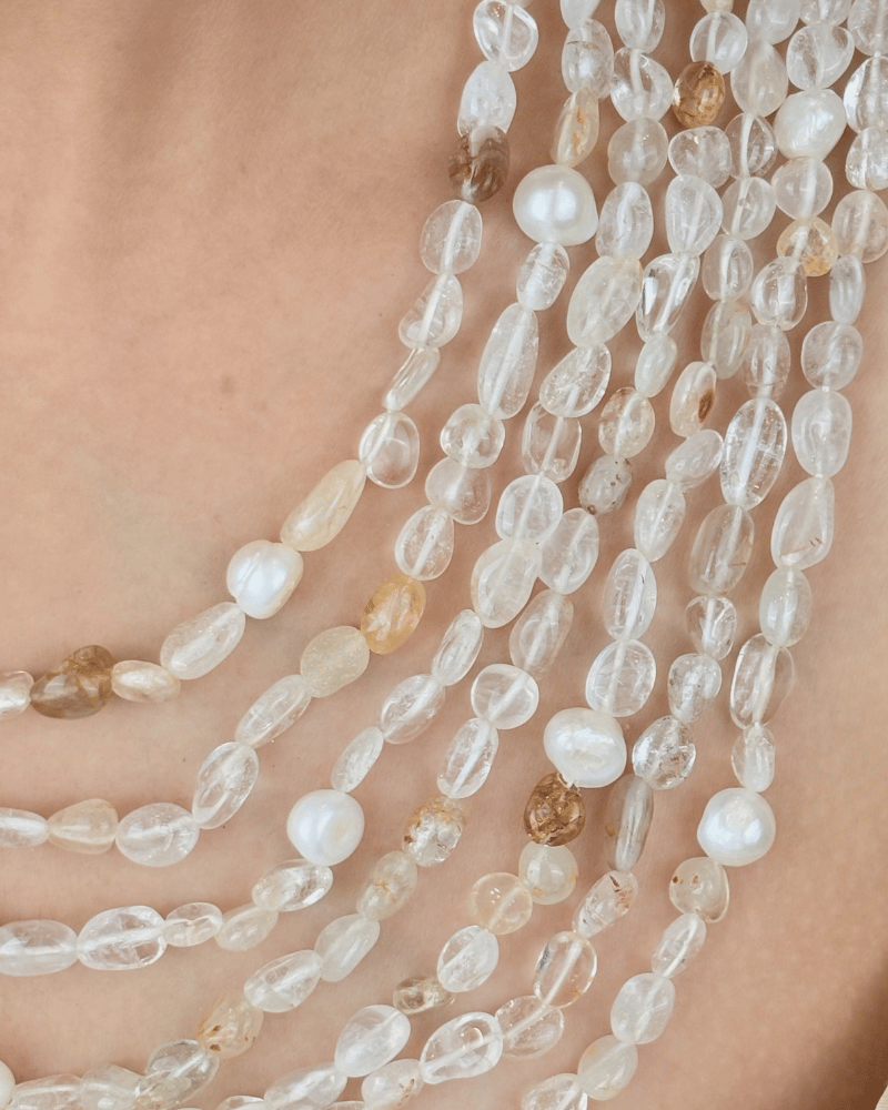 Seven Layer Pearl Mist Mala