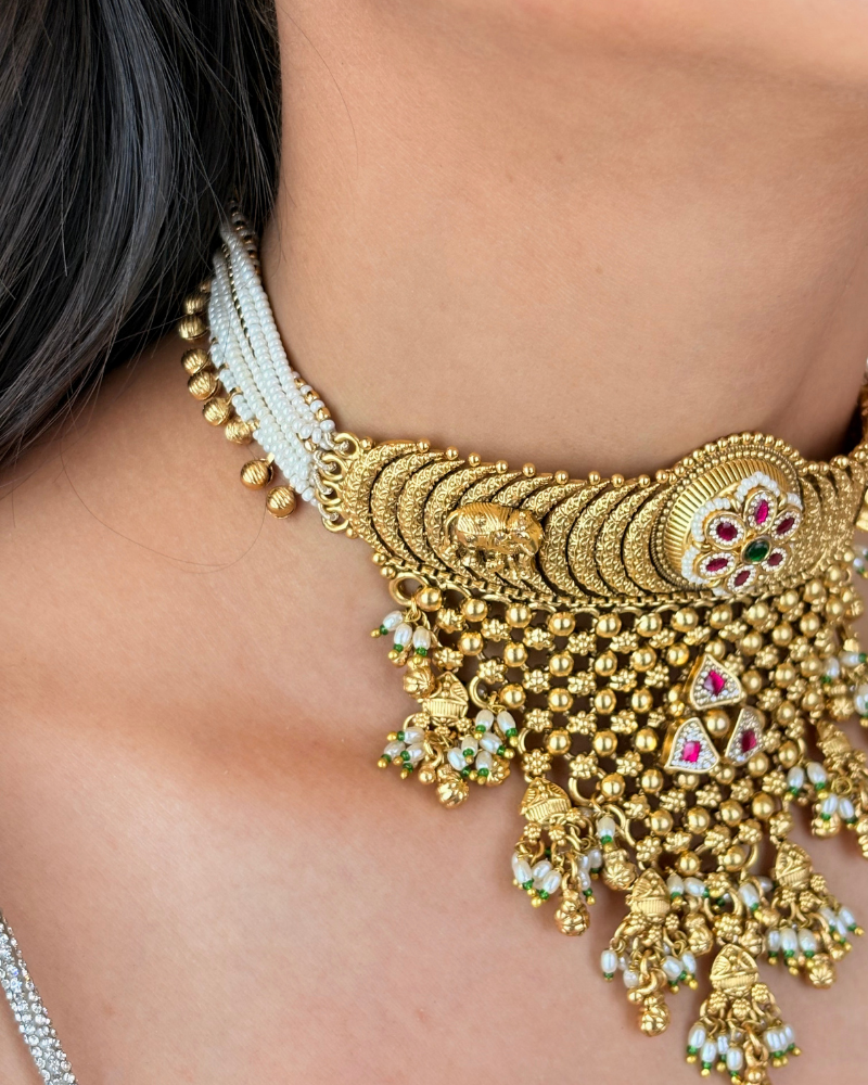 Gulnaar Jaal Choker | 18K Gold Plating