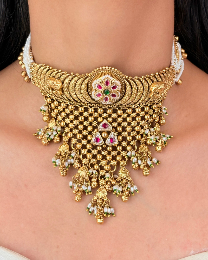 Gulnaar Jaal Choker | 18K Gold Plating