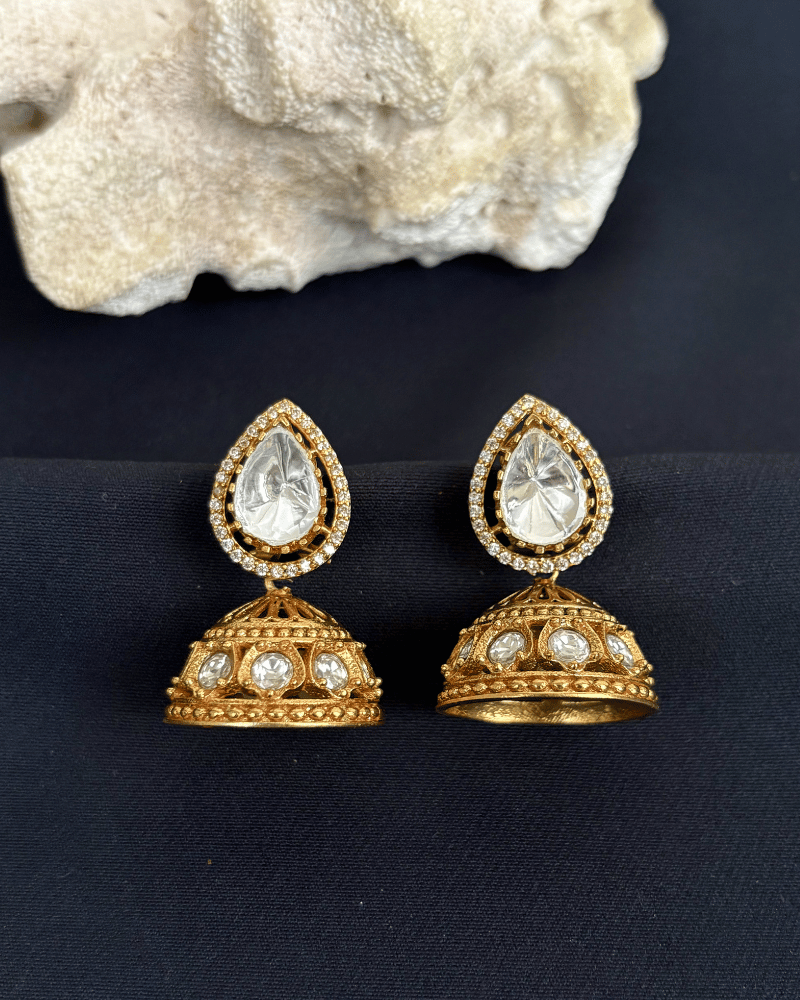 Gulistan Royale Polki Jhumkas