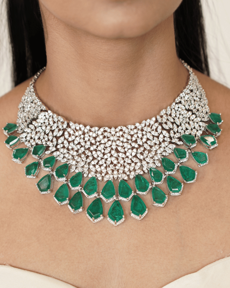 Emerald Rain Diamond Necklace