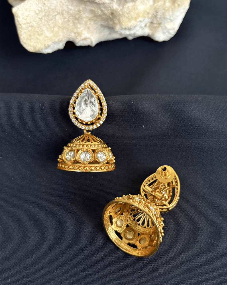 Gulistan Royale Polki Jhumkas
