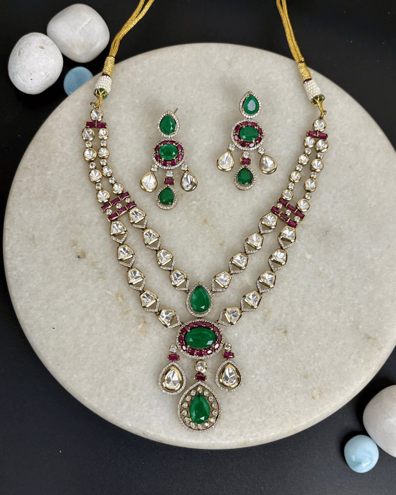 Arka Riwaayat Victorian Polki Necklace