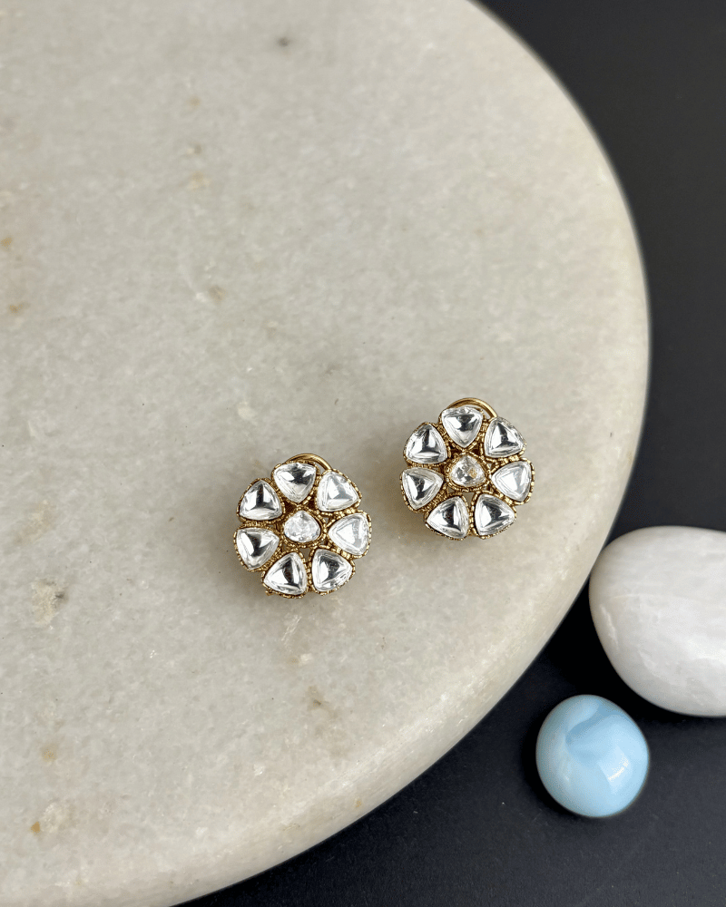 Phool Polki Studs