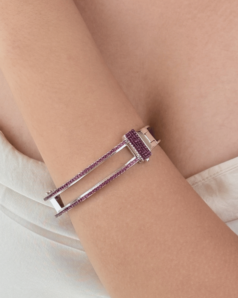 Raspberry Radiance Diamond Bracelet | Openable