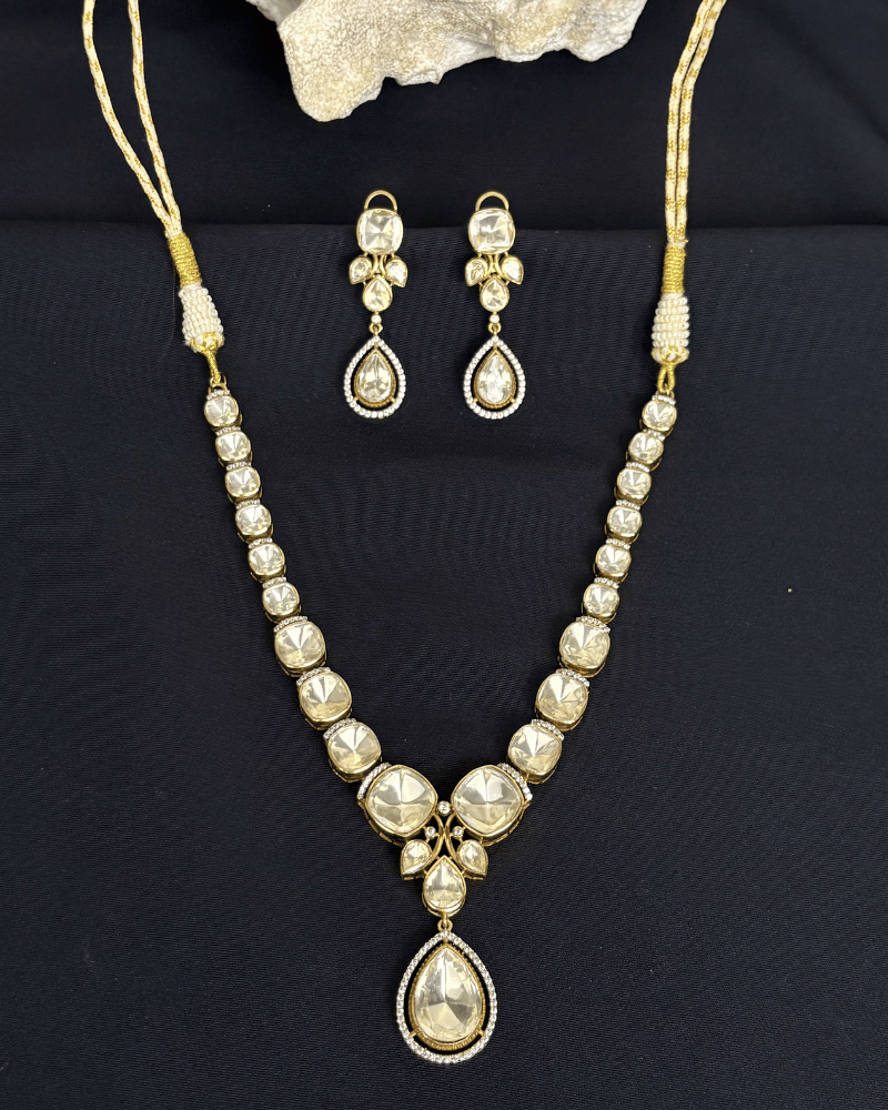 Naqsh Drop Victorian Polki Necklace