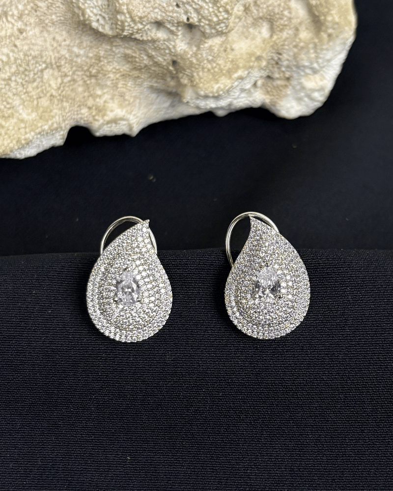 Starlit Teardrop Diamond Studs