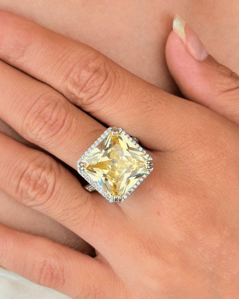 Citrine Mirage Ring | Adjustable