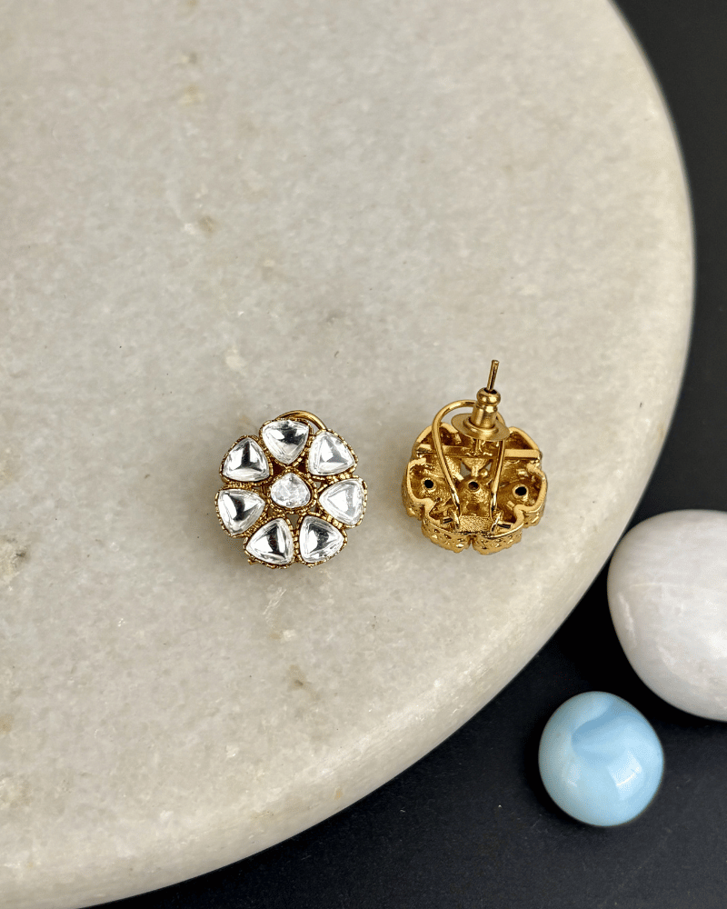 Phool Polki Studs