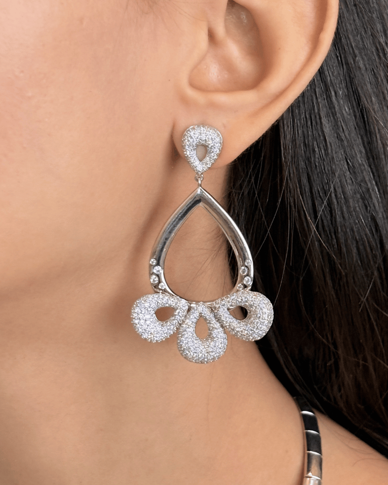 Mirabelle Diamond Necklace | Rhodium Plating
