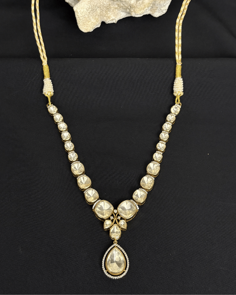 Naqsh Drop Victorian Polki Necklace