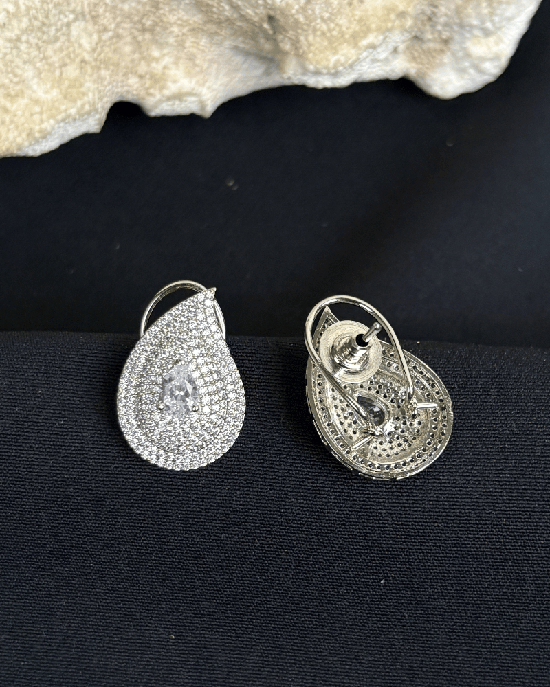 Starlit Teardrop Diamond Studs