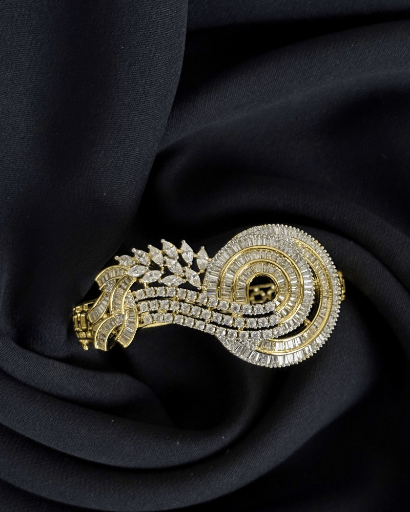 Preeta Swirl Diamond Bracelet | Openable