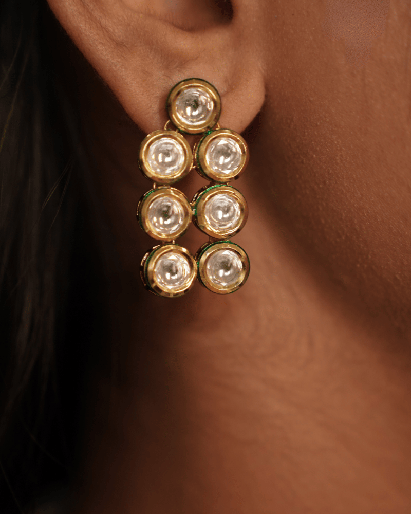 Barkha Double Line Long Kundan Haar