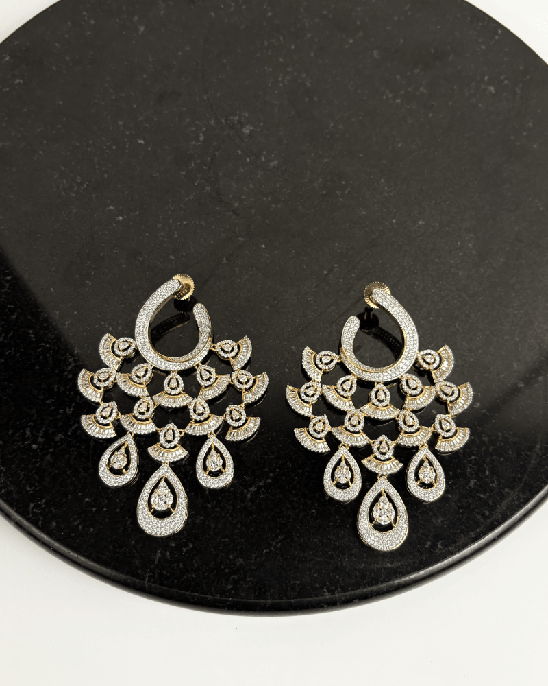 Diamond Teardrop Danglers