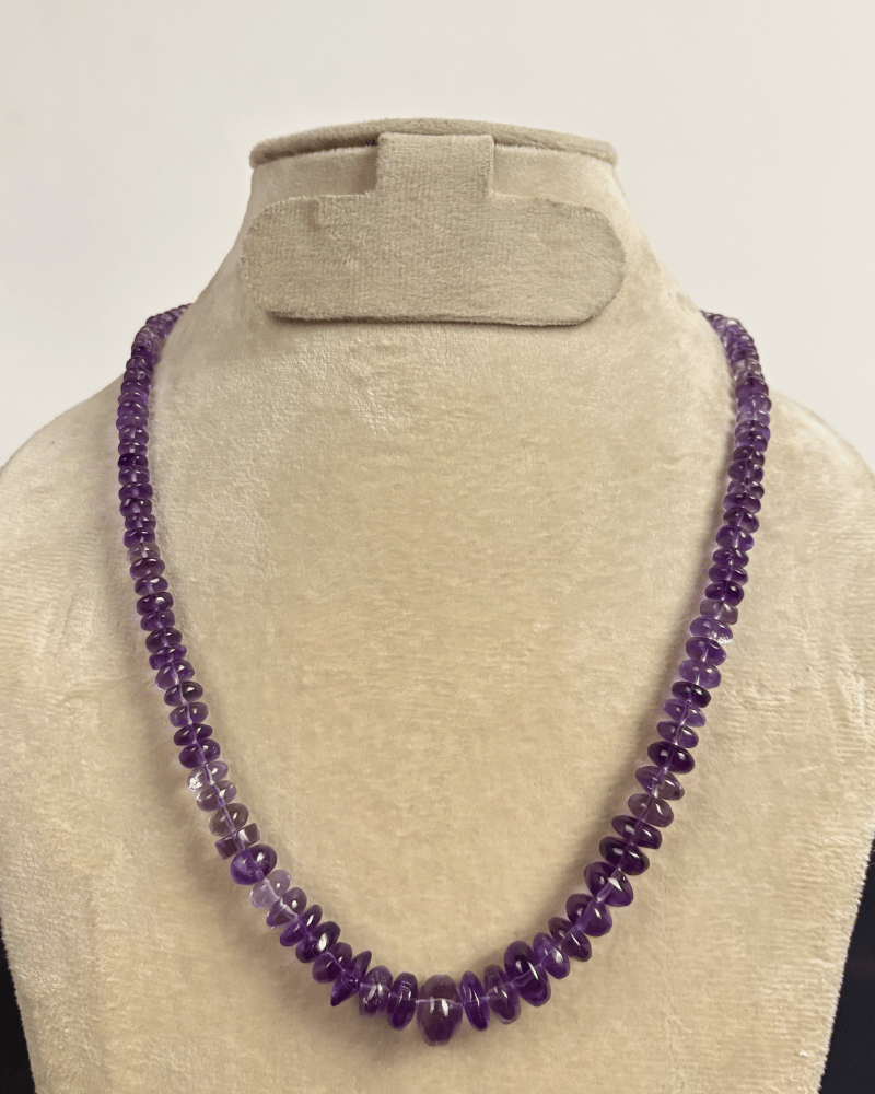Lavanya Single Line Amethyst Mala