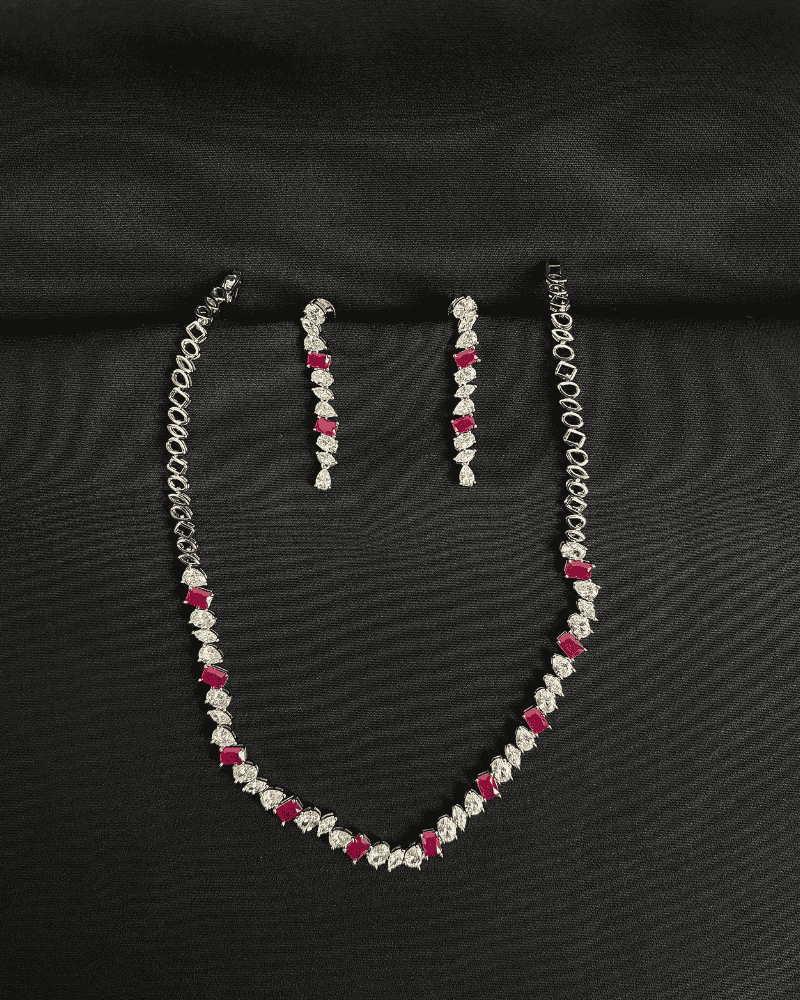 Emily Ruby Diamond Necklace