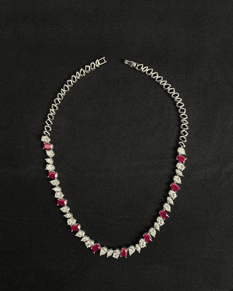 Emily Ruby Diamond Necklace