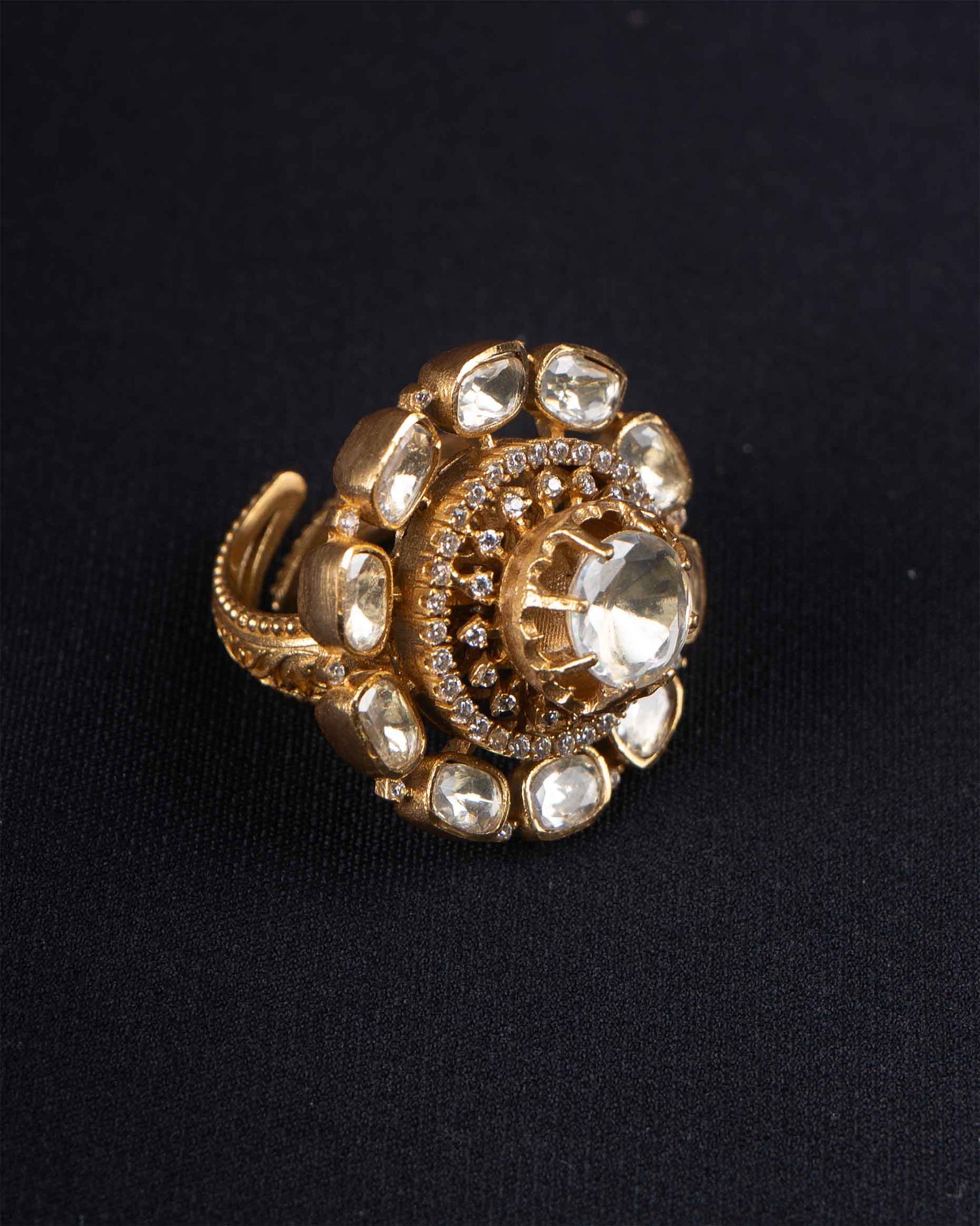 Royale-De-Moissanite | Adjustable Size | 18K Gold Plating