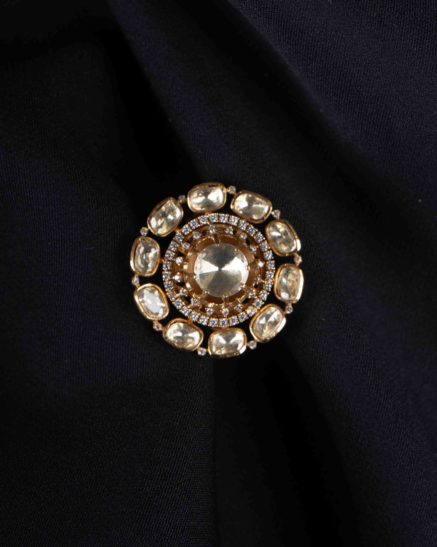 Royale-De-Moissanite | Adjustable Size | 18K Gold Plating