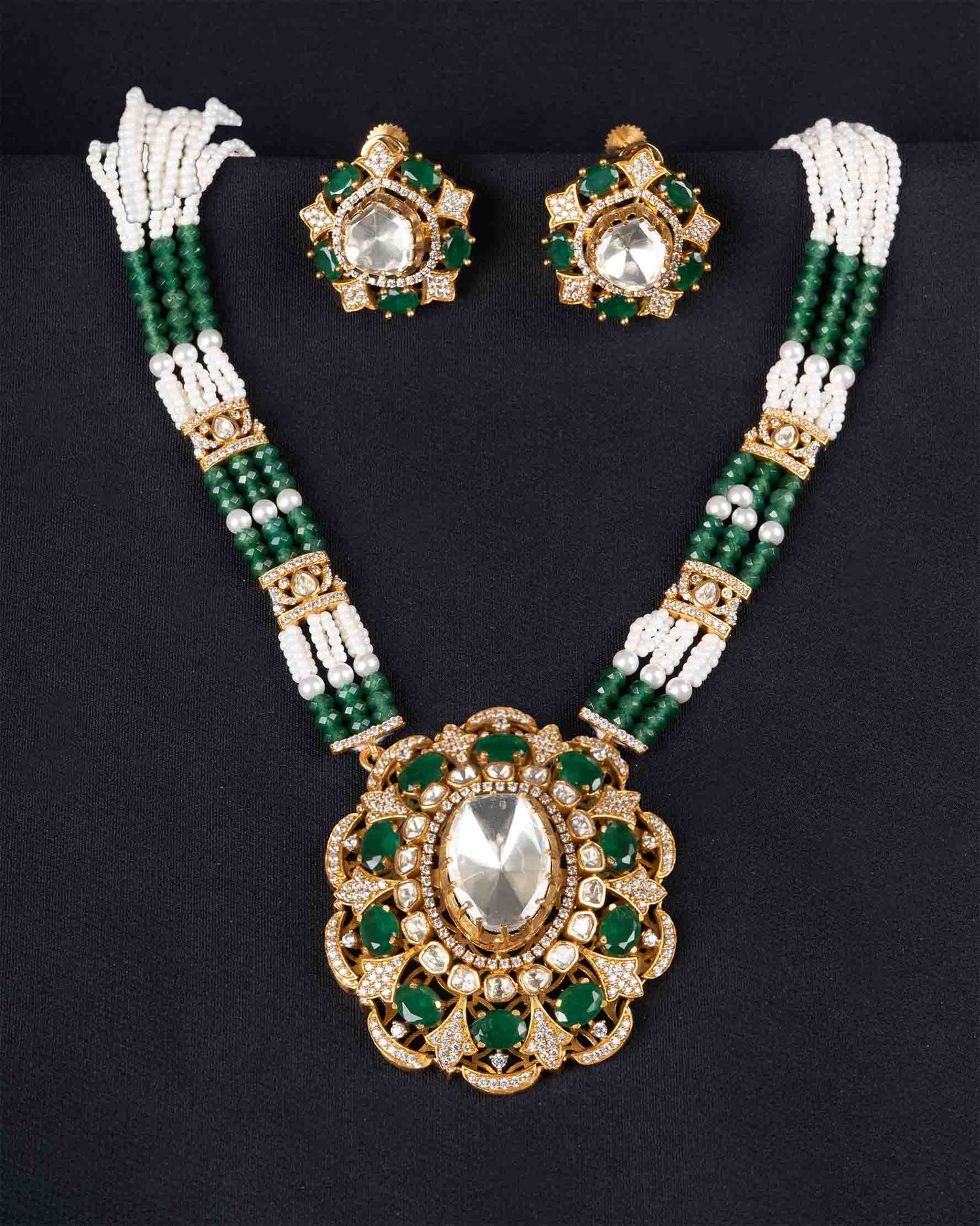 Rani Padmavati Moissanite Haar | Screw Back | 18K Gold Plating