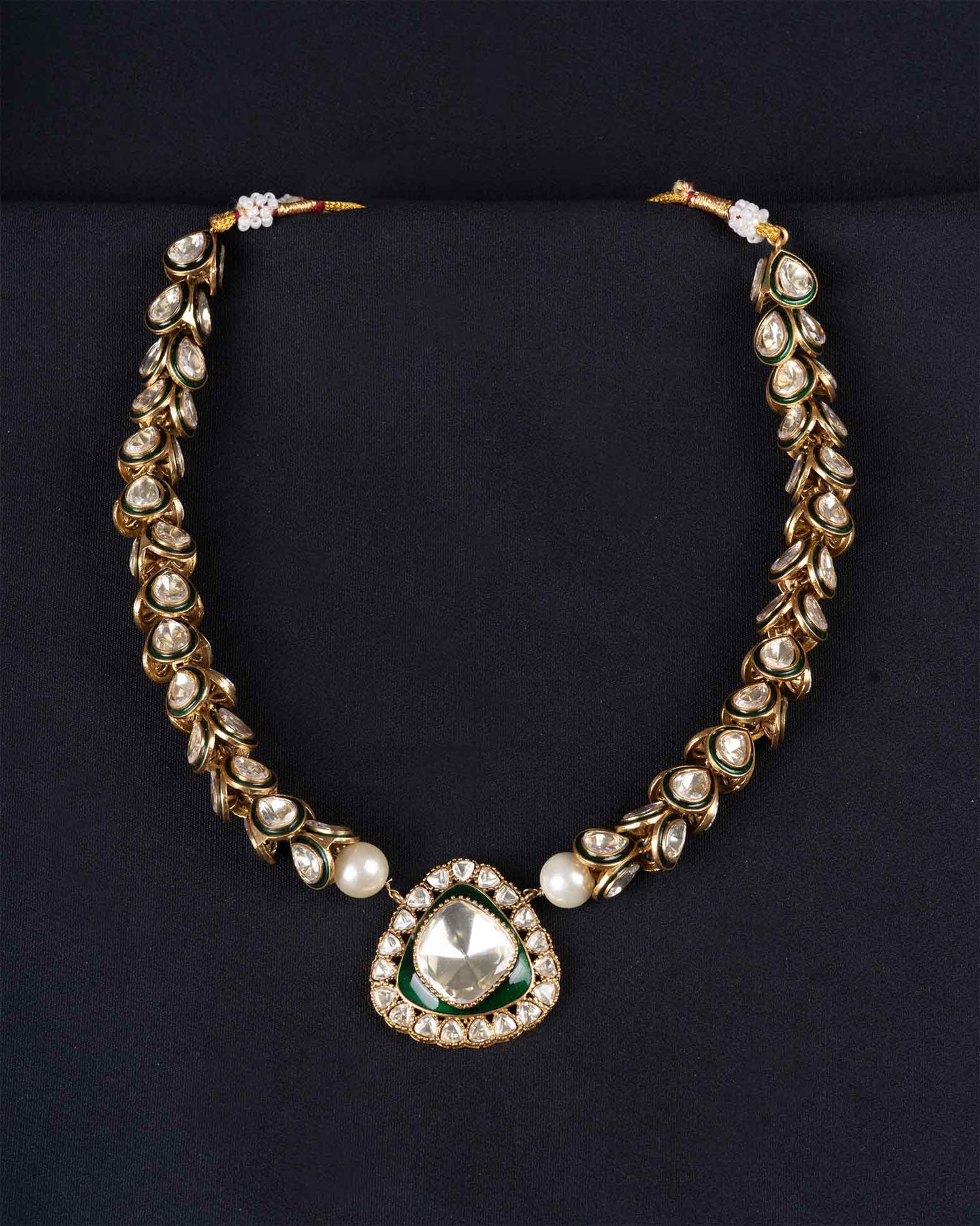 Moisssanite Emerald Durbar | Long Haar | 18K Gold Plating