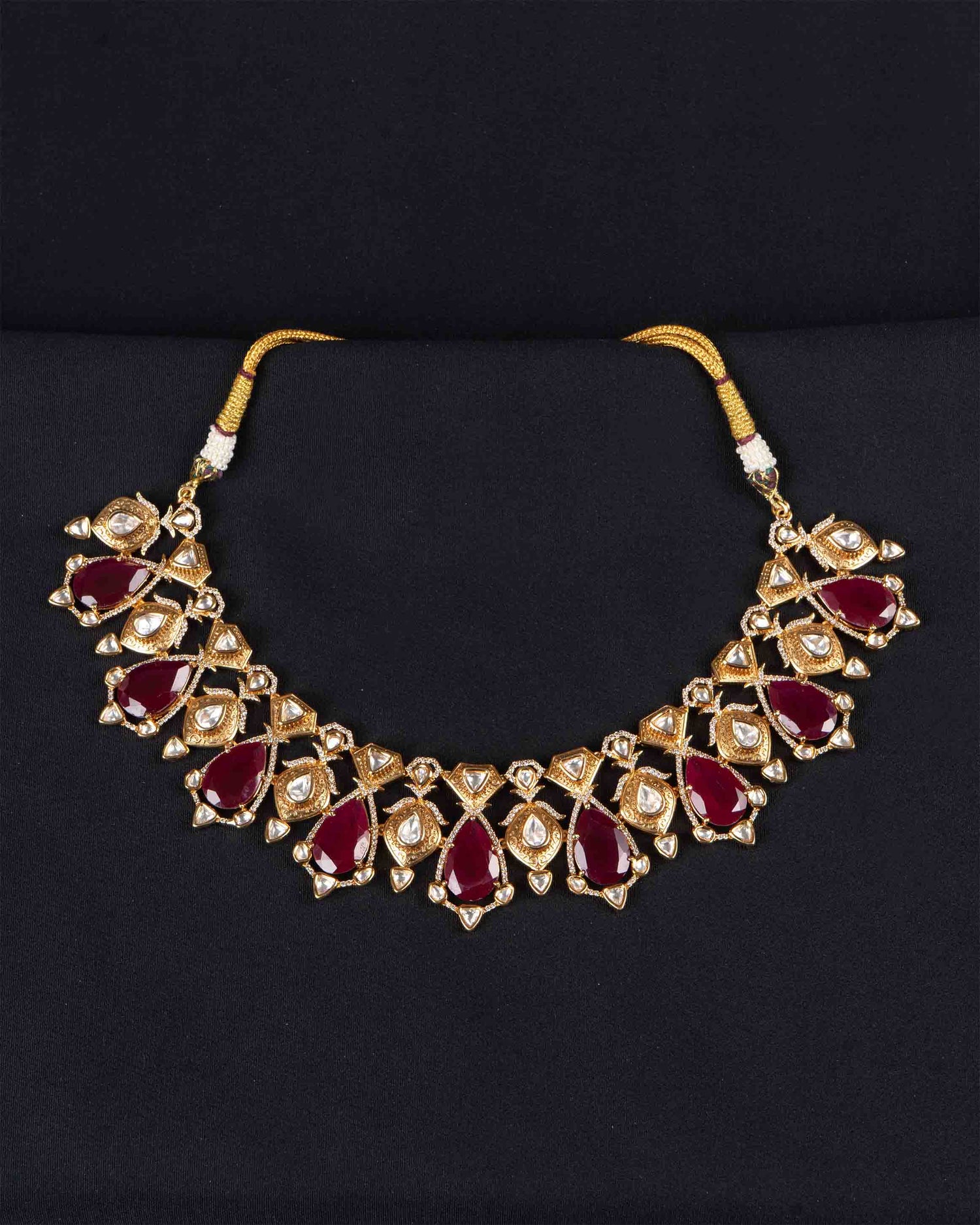 Rivanya Ruby Elegance Moissanite Necklace