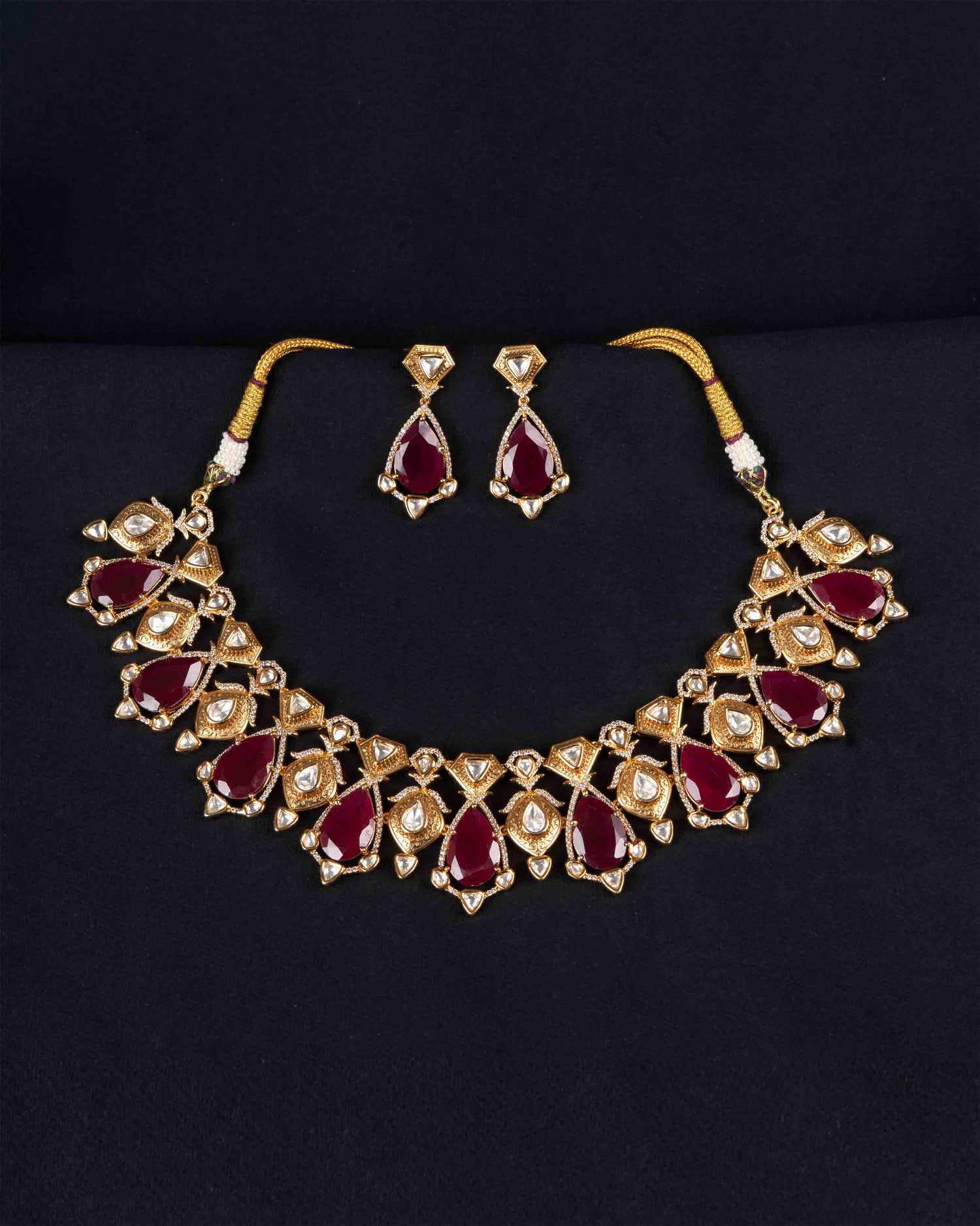Rivanya Ruby Elegance Moissanite Necklace