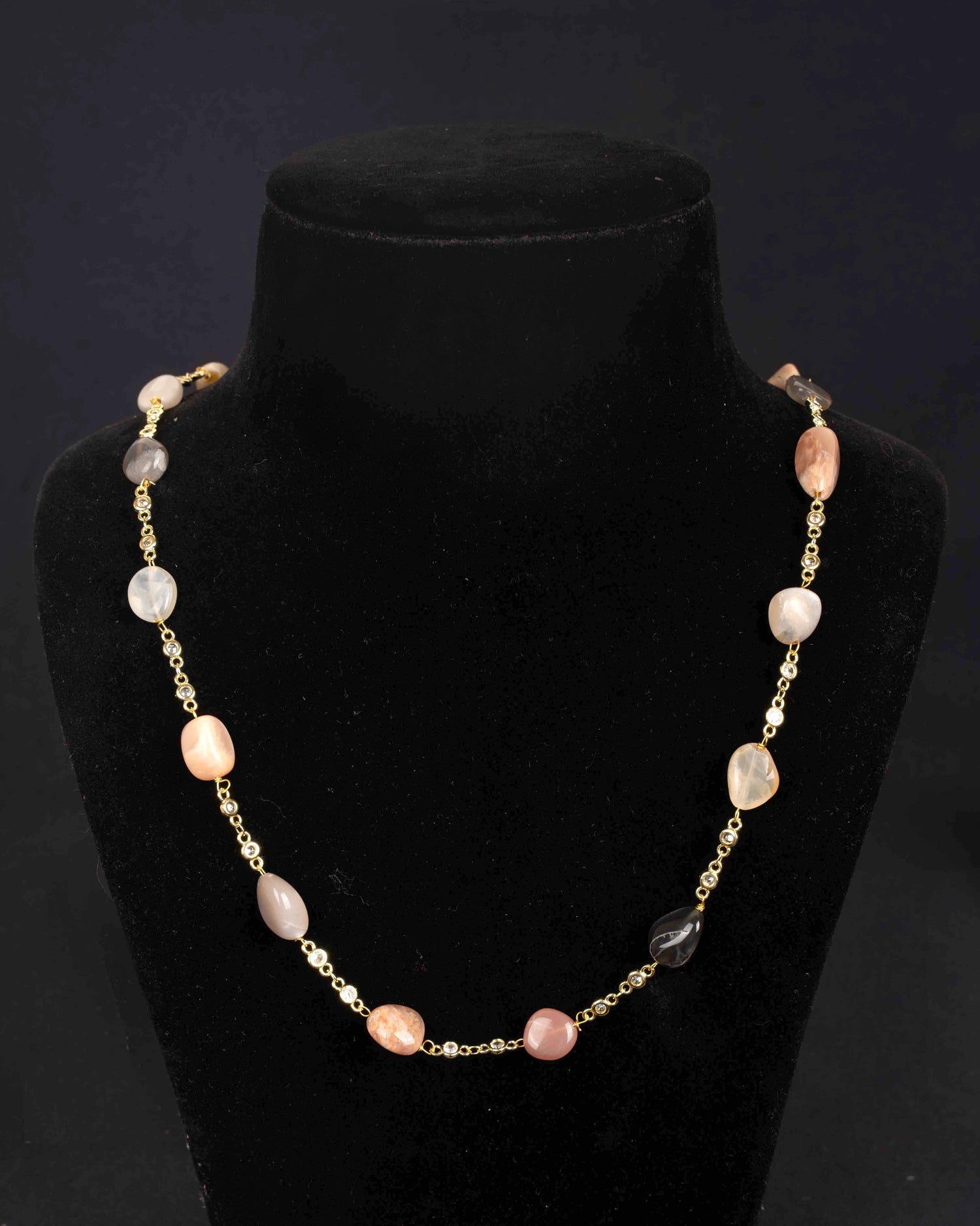 Multicolor Moonstone Mala (30 Inches)