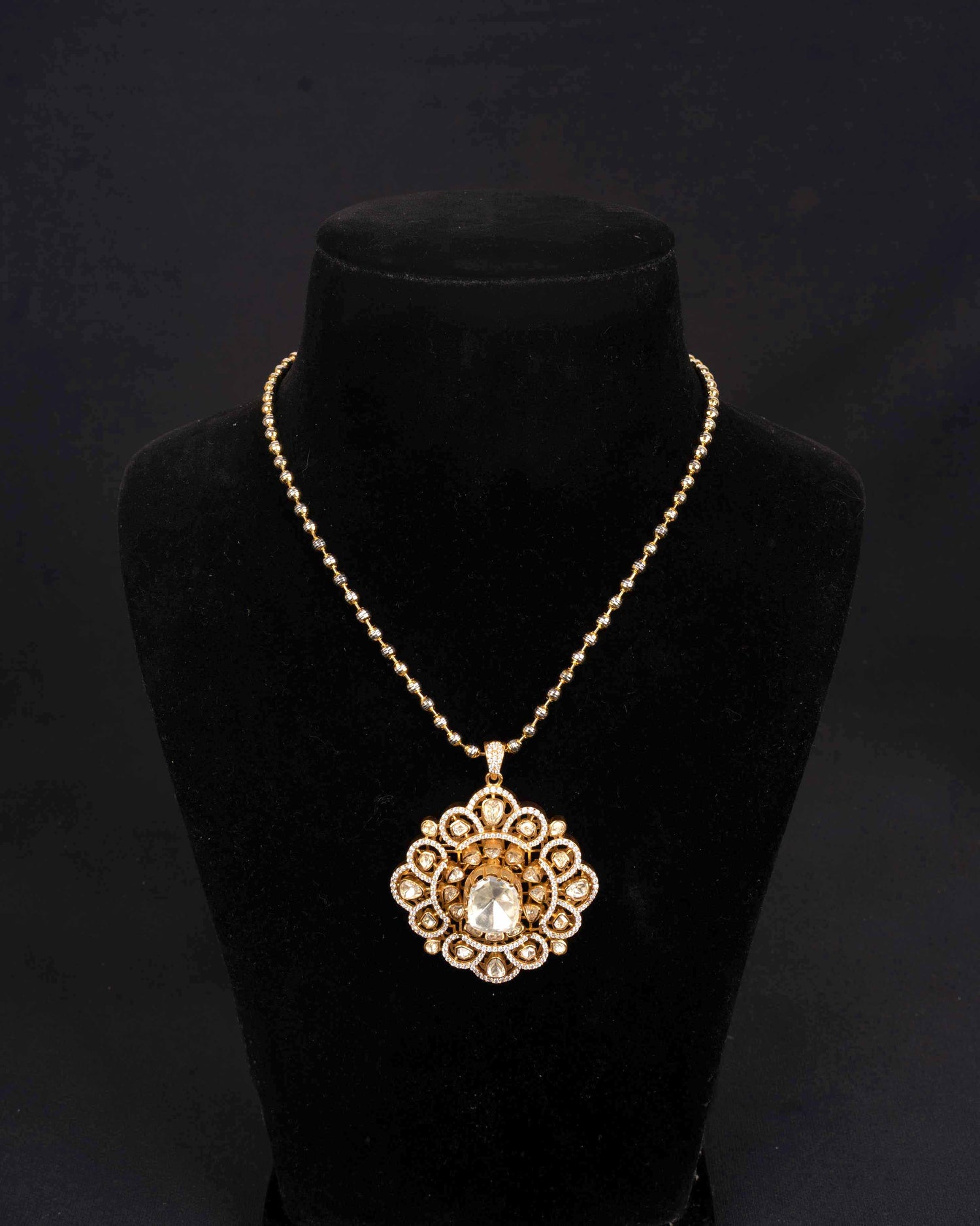Bani Moissanite Pendant Set | | Screw Back | 18K Gold Plating