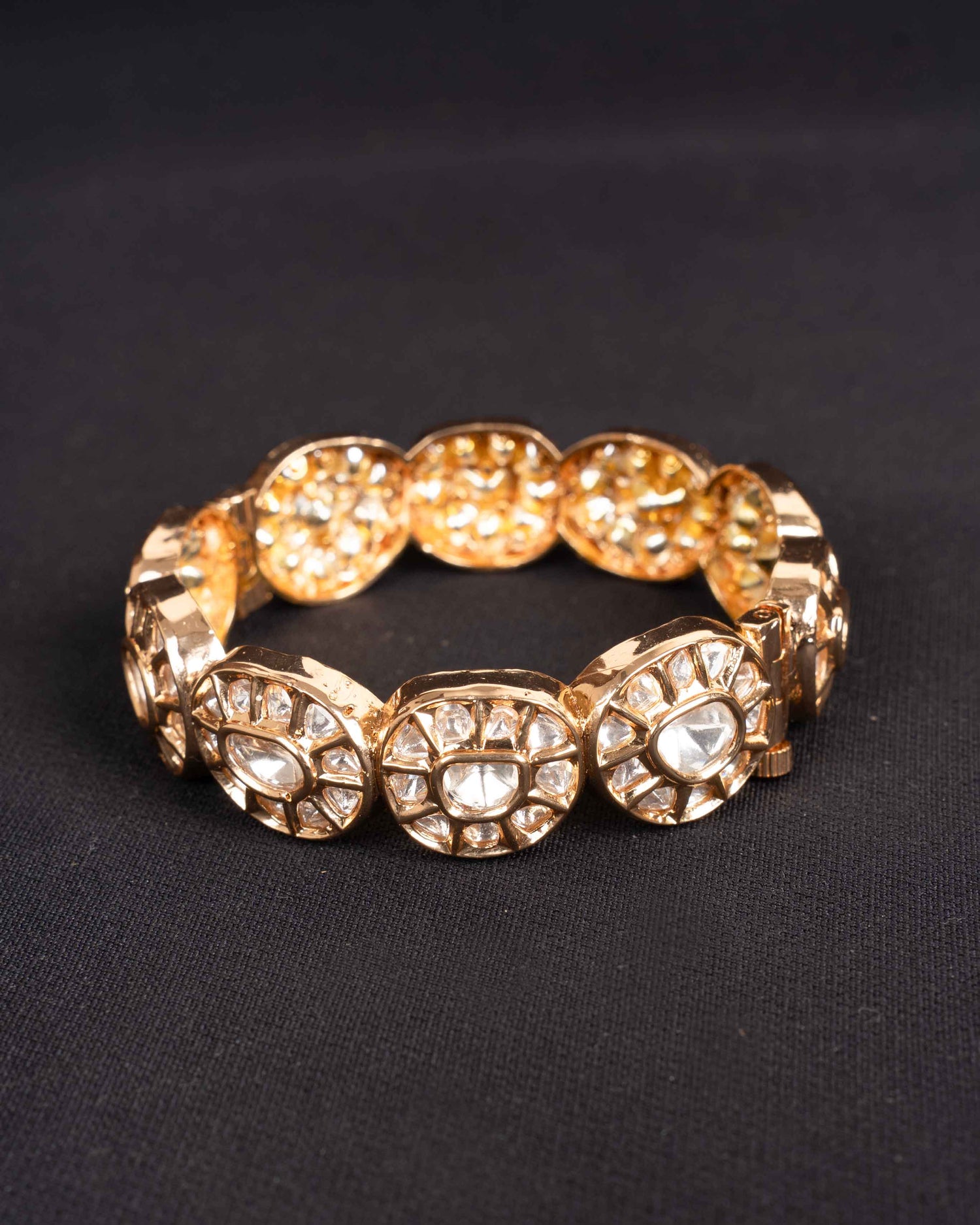 Royal Bikaneri Kundan Bangle | Single Piece | 18K Gold Plating