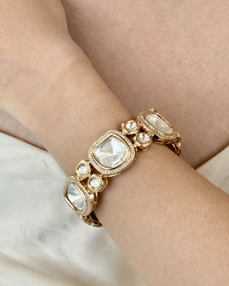 Sirisha Polki Bangles | Single Piece | Openable