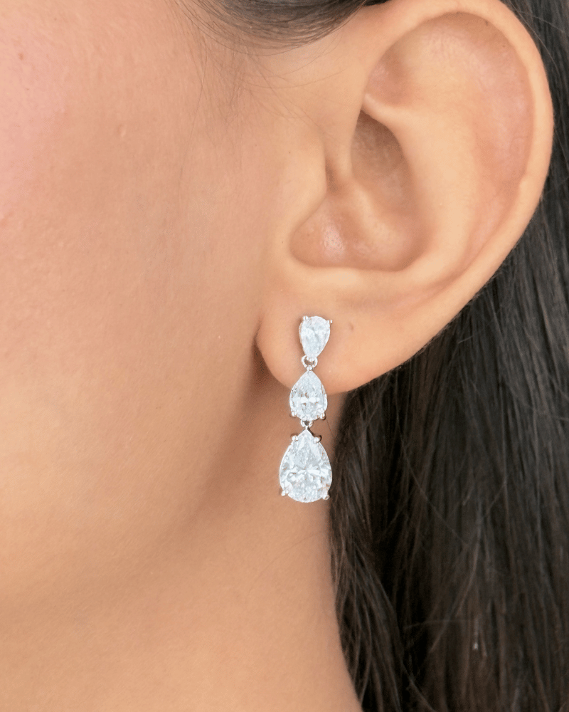 Eternal Dew Crystal Necklace | Rhodium Plating