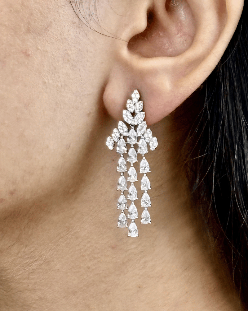 Starlace Diamond Necklace | Rhodium Plating