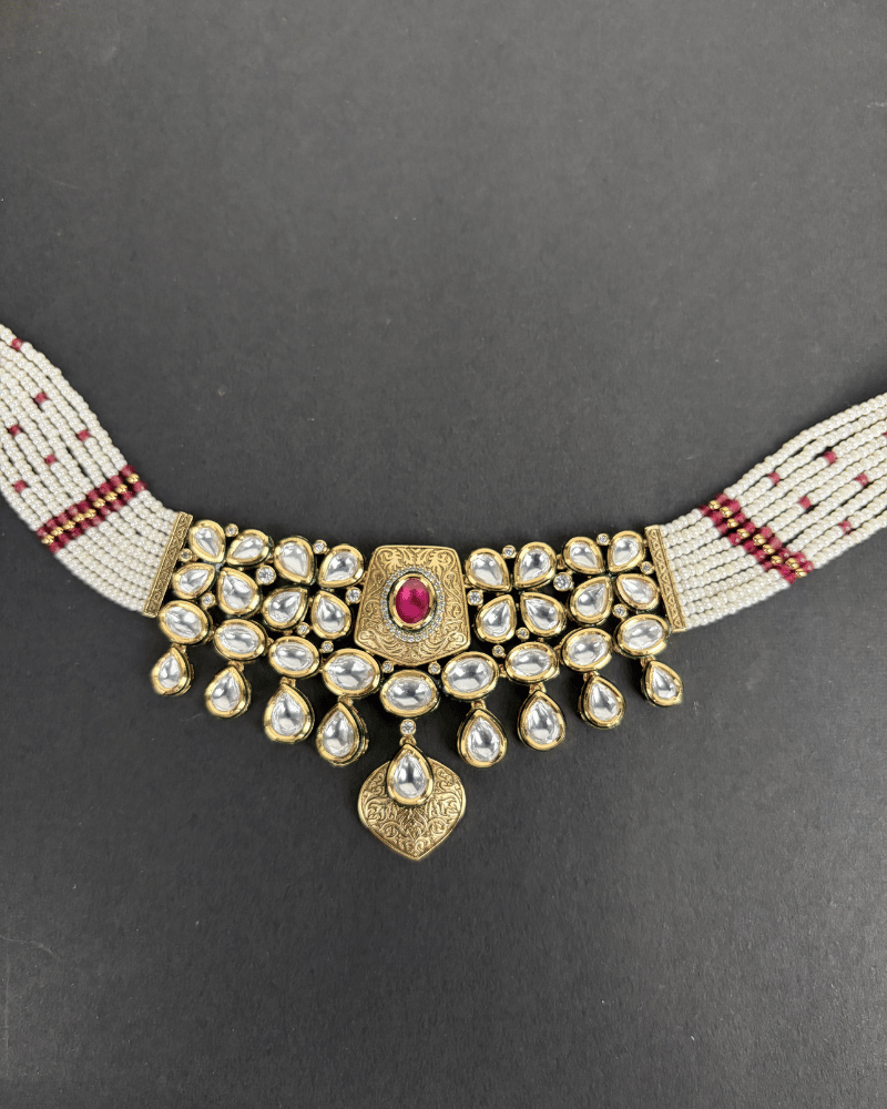 Maanvi Ruby Kundan Choker | Mint Work
