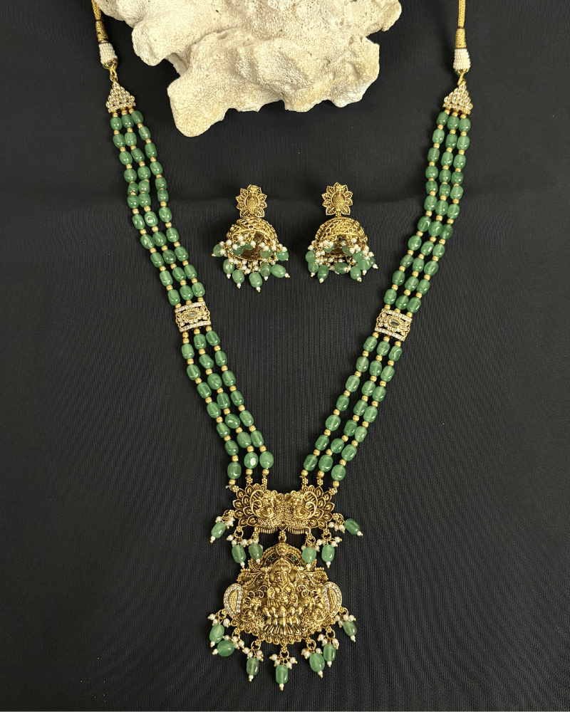 Mahalakshmi Emerald Rani Haar