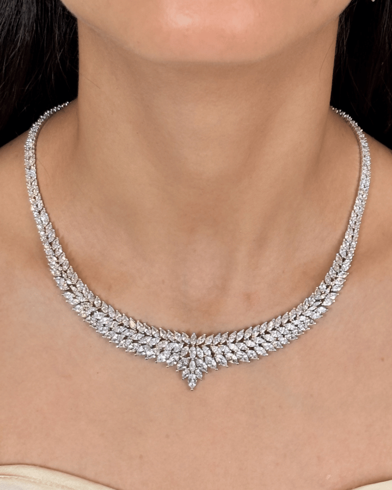 Étoile Royale Crystal Necklace | Rhodium Plating