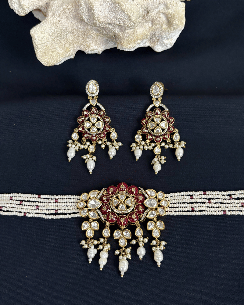 Victorian Polki Ruby Choker