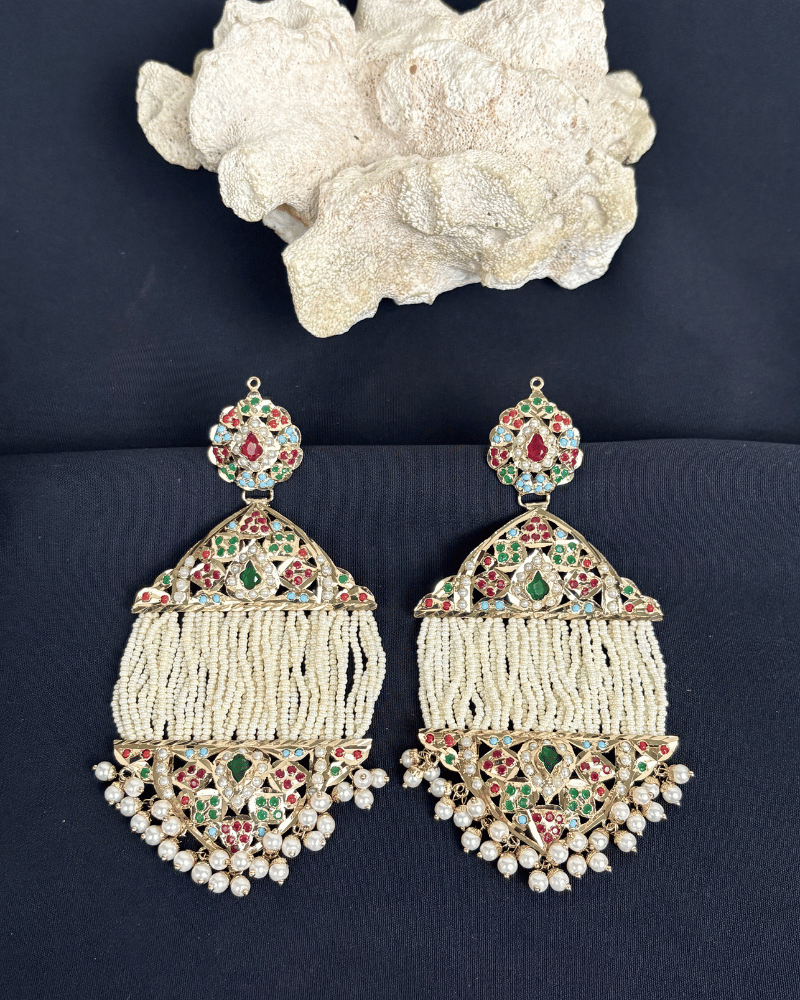 Satrangi Noor Jadaau Jhumkas