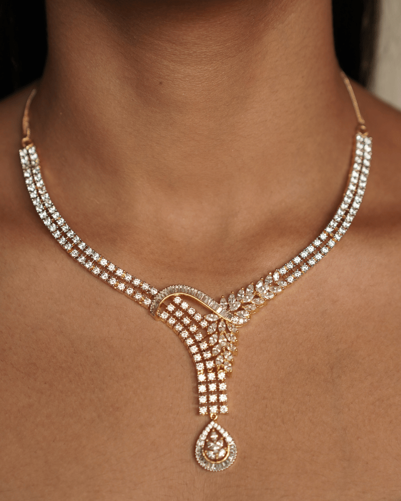 Eterna Knot Diamond Necklace