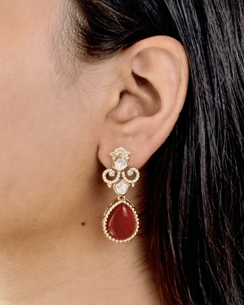 Raktanjali Ruby Drop Polki Necklace