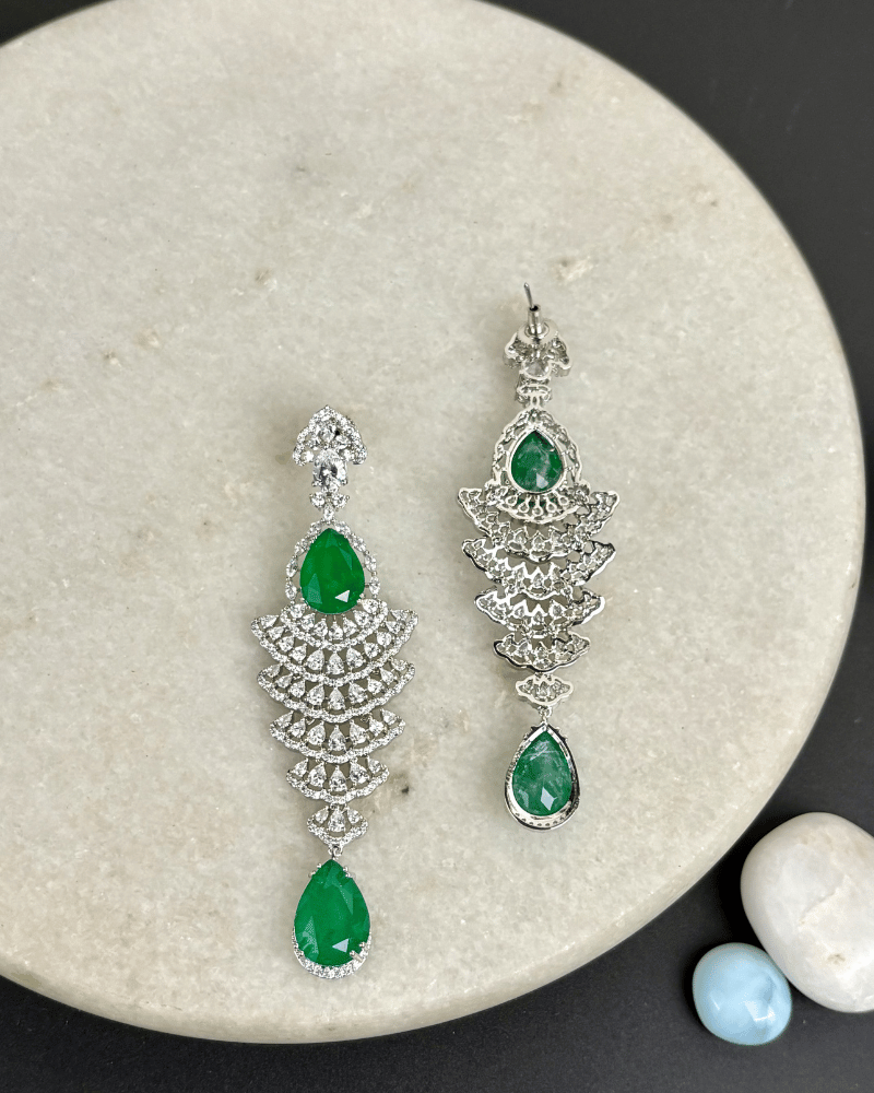 Emerald Fall Diamond Danglers